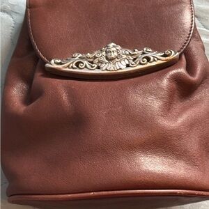 Chocolate Brown Leather Bag Purse One World by Brighton, CrossBody Silver Accent